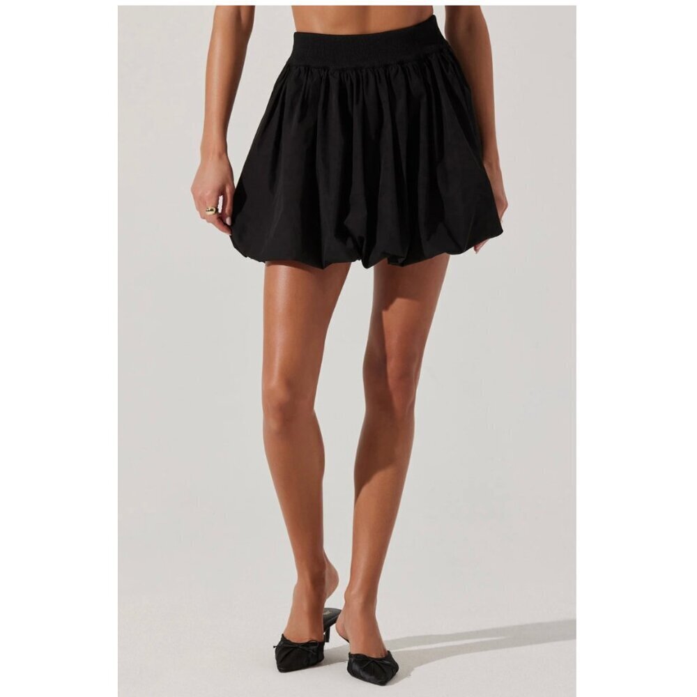 Black Bubble Mini Skirt XS